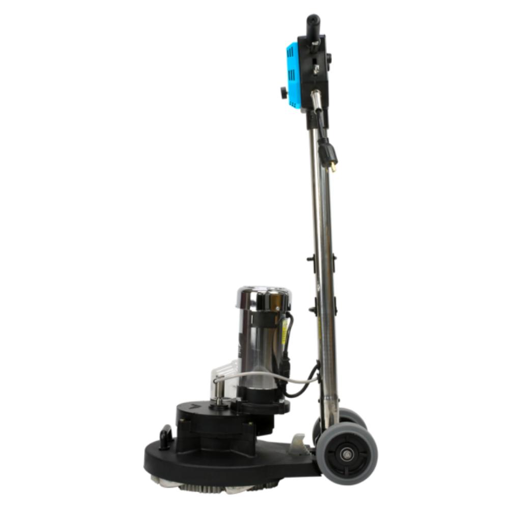 Floor polishing machine on a white background