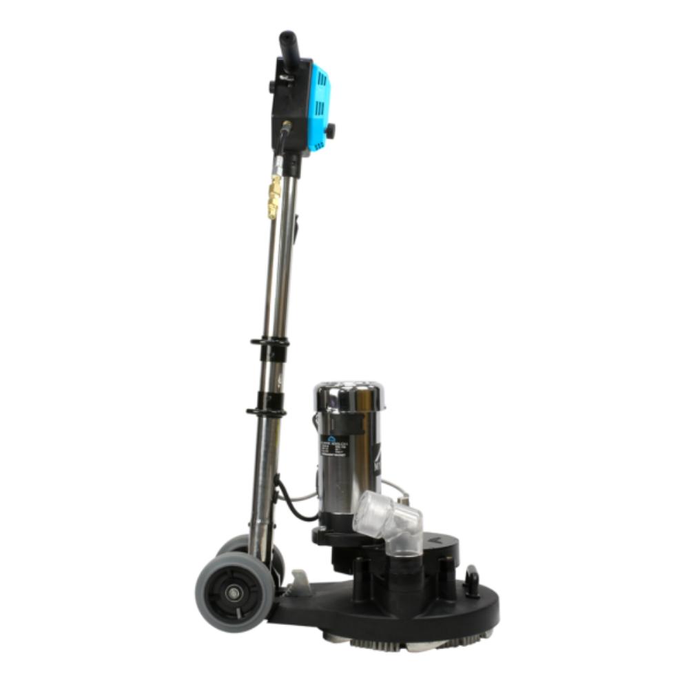 Floor polishing machine on a white background