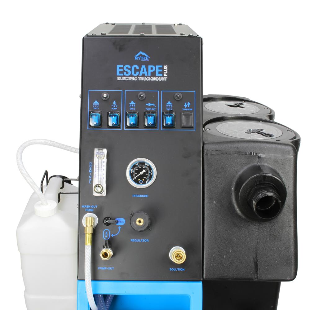 Mytee Escape Plus electric truck mount with control panel and tanks on a white background