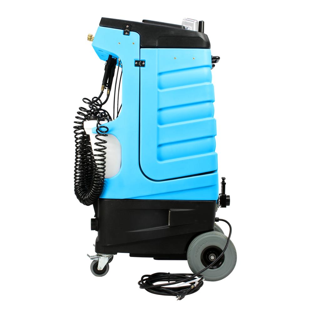 Mytee prep center left side Blue and black pressure washer on a white background