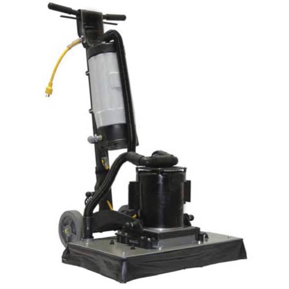 Heavy duty black floor scrubber with square head attachment 