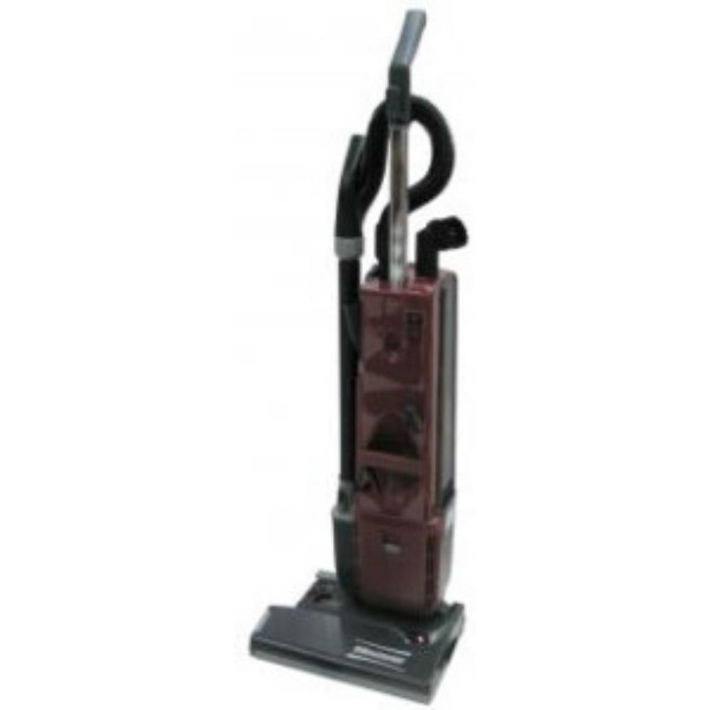 Red and grey standing commercial vacuum cleaner