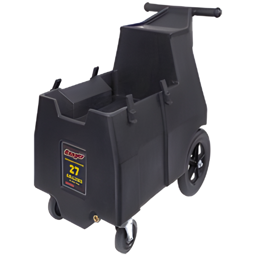 RotoVac CFX Black Hole Dock Black tool cart with a visible brand logo on a white background