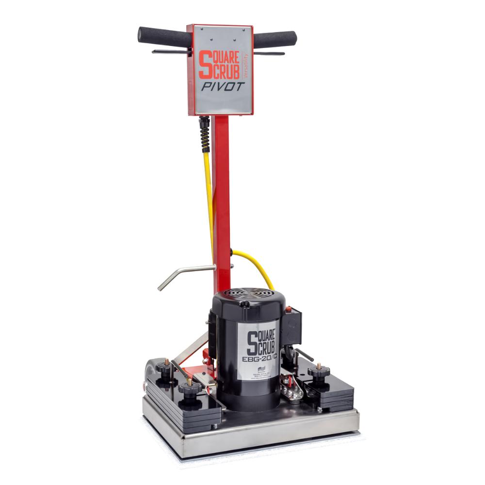 Square Scrub Pivot floor scrubber on a white background