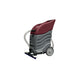 left side view of red and grey push floor squeegee vacuum