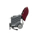 Open hood for water container on push floor squeegee vacuum 