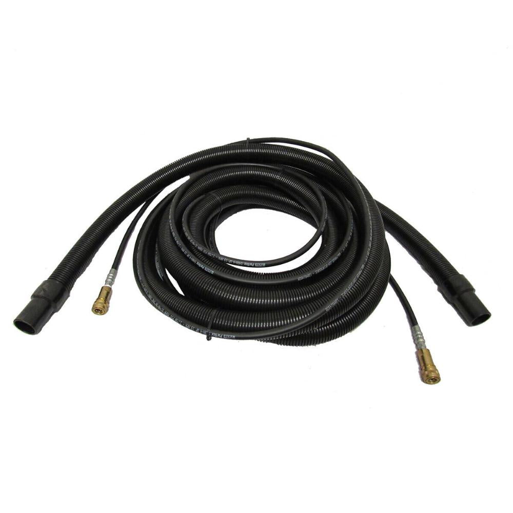25 foot black hose set for carpet extractor. Pressure and vacuum hosing. 