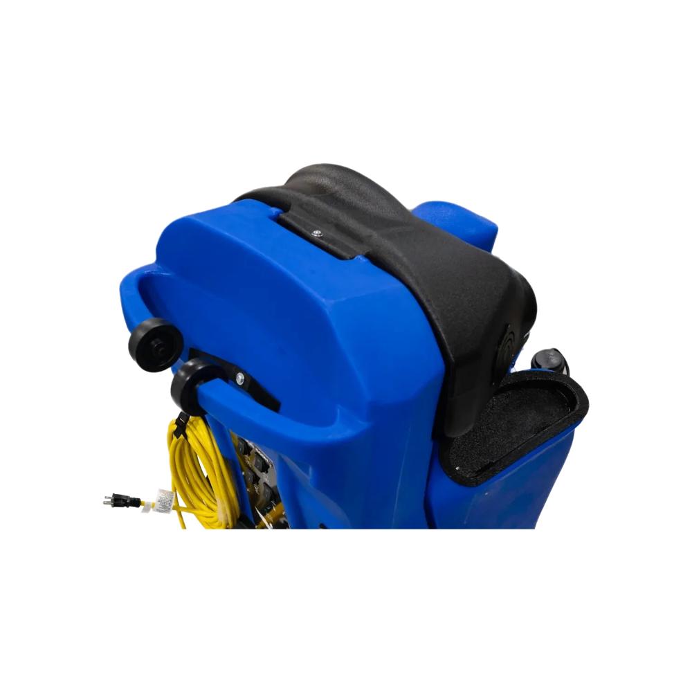 Top Back of U.S.  Products Pegasus 500H Carpet extractor displaying blue handles.