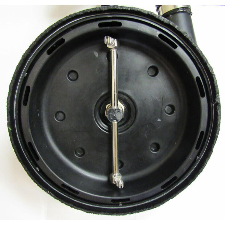 Bottom of Revolver XP hard surface cleaner by U.S. Products that shows the pressure adapter fitting. 