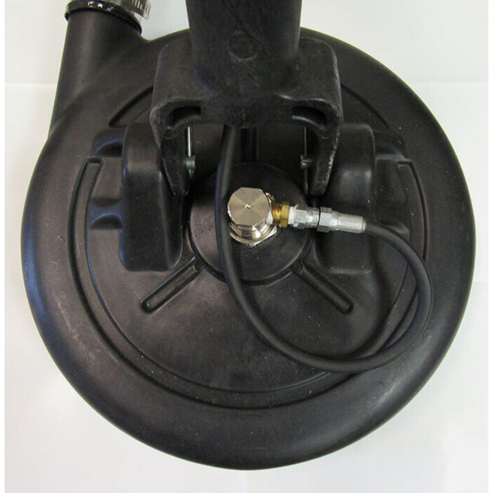 Black Head of the Revolver XP Hard Surface Cleaner with pressure hose.