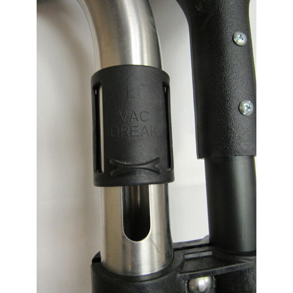 Black Vac Break switch on the chrome part of the Revolver Hard Surface tool 