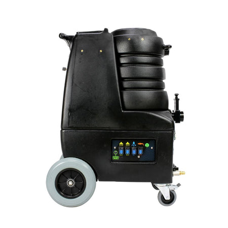 carpet cleaners mytee breeze Black floor cleaning machine with digital display on a white background