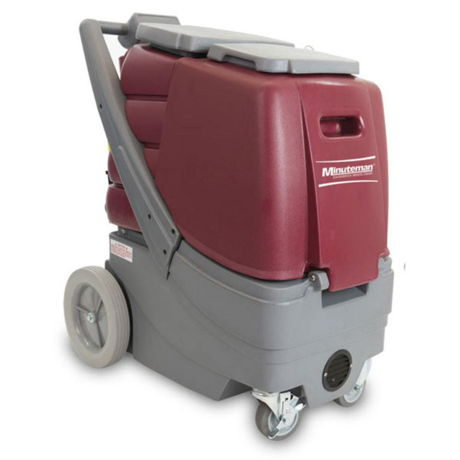 Red and grey pull along carpet cleaner