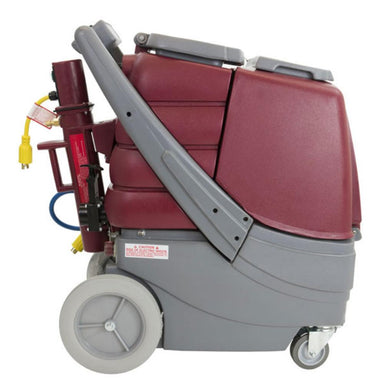 right side view of attached heater for pull along rush extractor. 