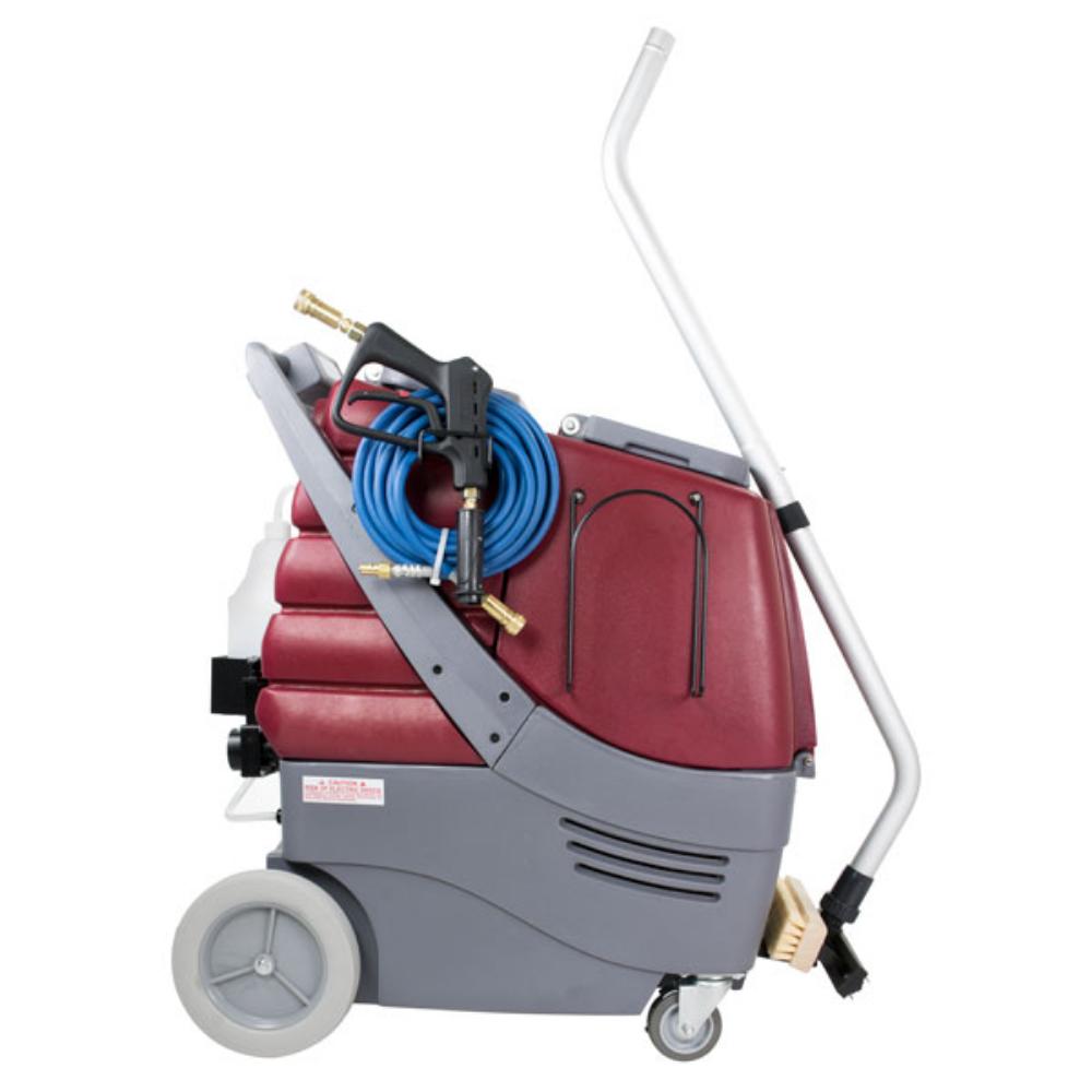 Right side view of the Front vacuum hose attached to the front of the total restroom system