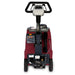 Rear view of drain hoses and steering handle for x17 cfs push carpet extractor
